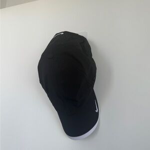 Nike Black Hat with White Swoosh